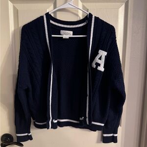 Jessica Simpson Navy and White Cardigan